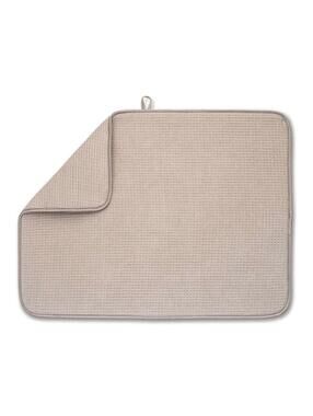 Bellemain XL Dish Mat 24" x 17" Microfiber Dish Drying Mat - Ivory